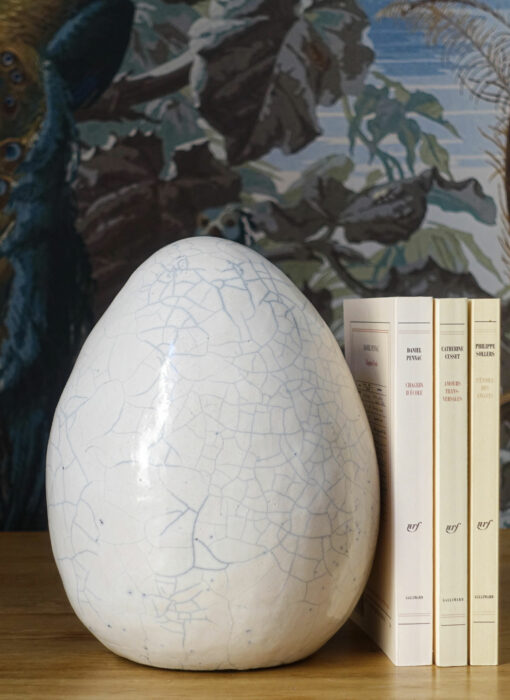 Œuf moyen - Middle-sized egg - Bennie - objet d’art - céramique - Raku