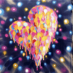 cosmic heart - immyc - peinture - street art