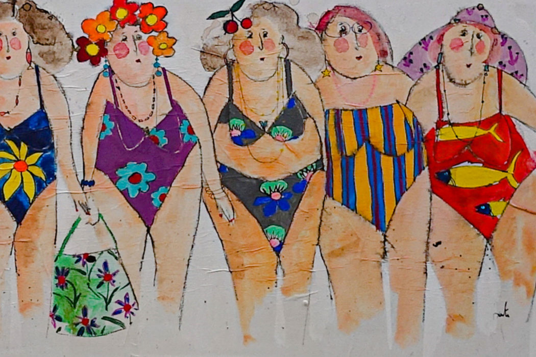 une belle brochette - A Nice Bunch Of Bathers - cécile colombo - detail