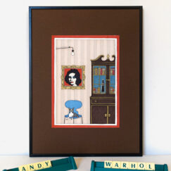 Andy Warhol & le bouledogue français - Damien Nicolas Roux - artiste contemporain