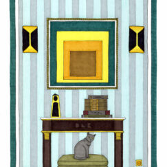 Josef Albers & le chat gris - Damien Nicolas Roux - tableau contemporain