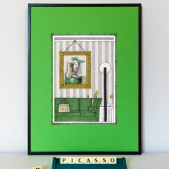 Pablo Picasso & la perruche - Damien Nicolas Roux - tableau contemporain