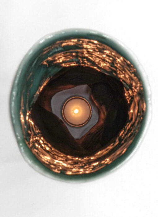 Turquoise light - Marina ÓÁZ - œuvre contemporaine - structure en céramique