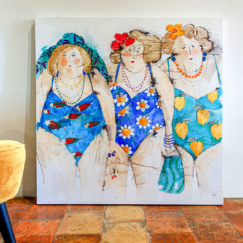 Les filles en bleu - Cécile Colombo - peinture contemporaine