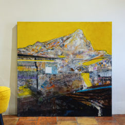 Sainte-Victoire ciel jaune - clothilde Philipon - peinture contemporaine