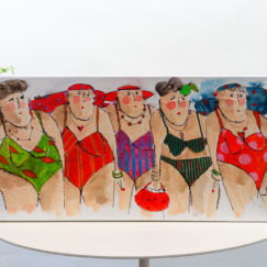 Les jolies baigneuses bathers - cécile colombo - peinture - vue situation