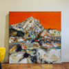 sainte-victoire ciel orange sky - clotilde philipon - peinture contemporaine - vue situation