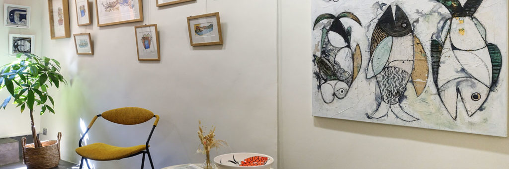 Souffle méditerranéen - galerie d'art - peinture contemporaine en situation