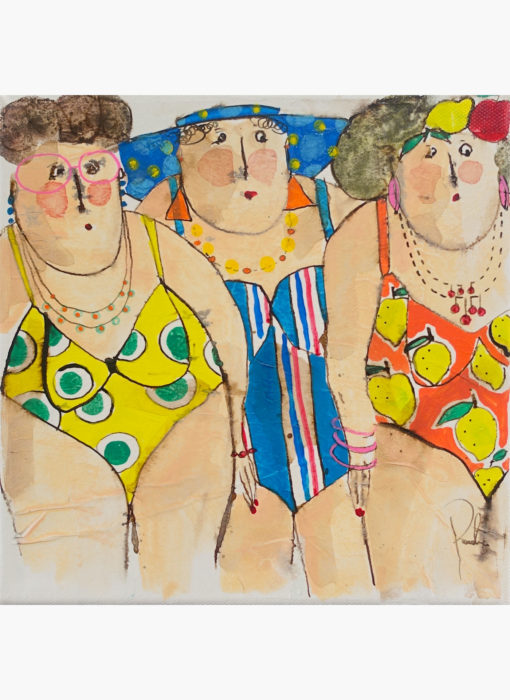 Colette Maria Zoé bathers - cécile colombo - peinture contemporaine