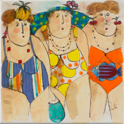 Marguerite Lisette Lulu bathers - cécile colombo - peinture contemporaine