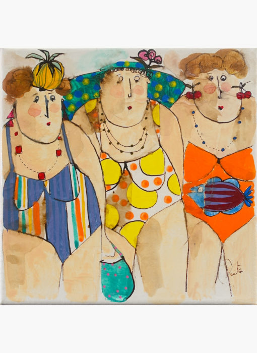 Marguerite Lisette Lulu bathers - cécile colombo - peinture contemporaine