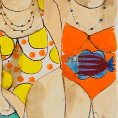 Marguerite lisette Lulu bathers - cécile colombo - peinture - zoom