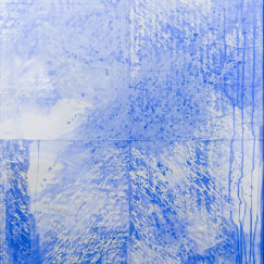 Grand Bleu 11 - large blue - M.Cohen - peinture papier - détouré