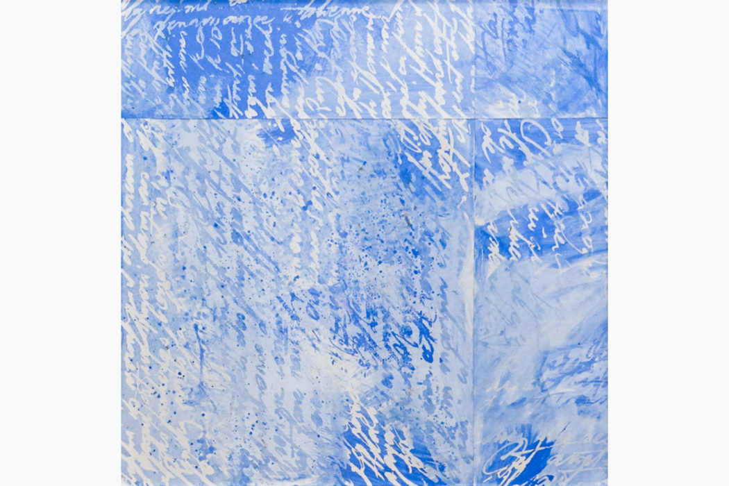 Grand Bleu 13 - large blue - M.Cohen - peinture papier - détouré