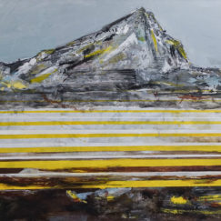 Sainte-Victoire with yellow lines - Sainte-Victoire aux lignes jaunes  - clotilde philipon - peinture contemporaine - détouré