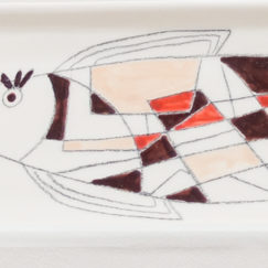 Plat Poisson 2 Céramique - fish dish 2 ceramic - Cécile Colombo - plat en céramique - detail