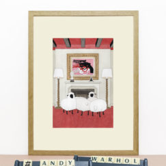 Andy Warhol & les moutons de Lalanne - damien nicolas roux - dessin - Mise en situation