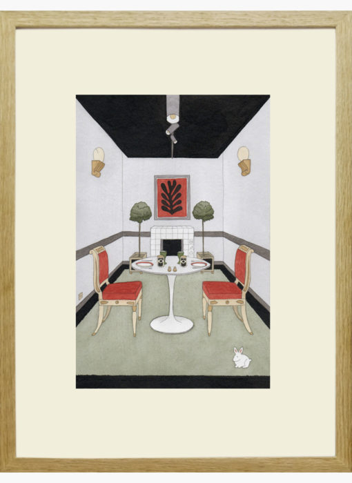 Henri Matisse & le lapin - damien nicolas roux - dessin - encadré