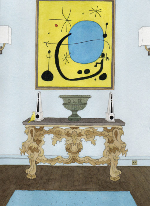 Joan Miró & le canari - damien nicolas roux - dessin - détouré