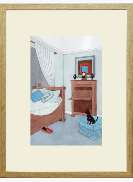 Josef Albers & le chien- damien nicolas roux - dessin - encadré