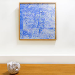 Grand Bleu 12 - large blue 12 - M.Cohen - peinture papier - mise en situation