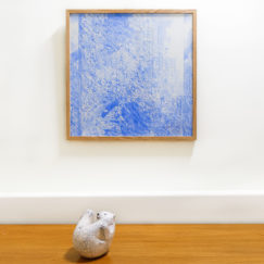 Grand Bleu 15 - large blue 15 - M.Cohen - peinture papier - mise en situation