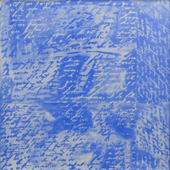 Grand Bleu 17 - large blue - M.Cohen - peinture papier - détouré