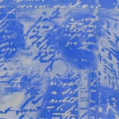 Grand Bleu 17 - large blue - M.Cohen - peinture papier - détail