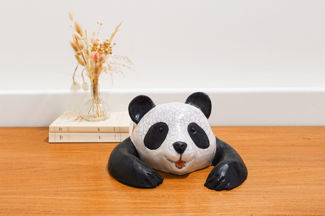 Famille panda grand - Panda family big ceramic - Bennie - céramique contemporaine - mise en situation 
