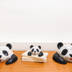 Famille panda moyen - Panda family medium ceramic - Bennie - céramique contemporaine - detail