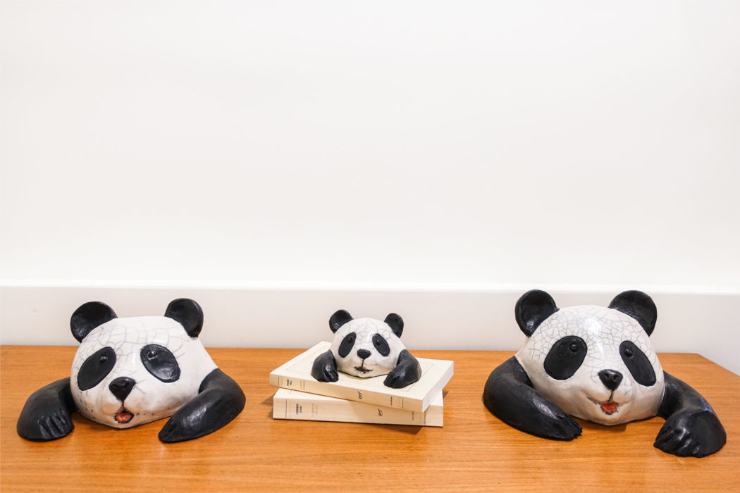 Famille panda petit - Panda family small ceramic - Bennie - céramique contemporaine - ensemble