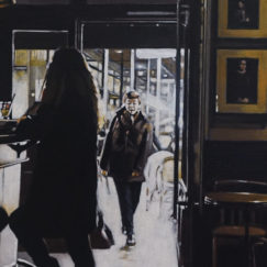 Bar du matin Toulouse - Duytter - peinture acrylique sur toile - détail
