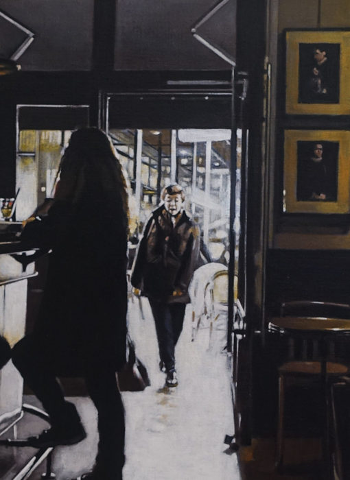 Bar du matin Toulouse - Duytter - peinture acrylique sur toile - détail