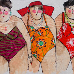 Les copines - Friends - peinture - Cécile colombo - détail