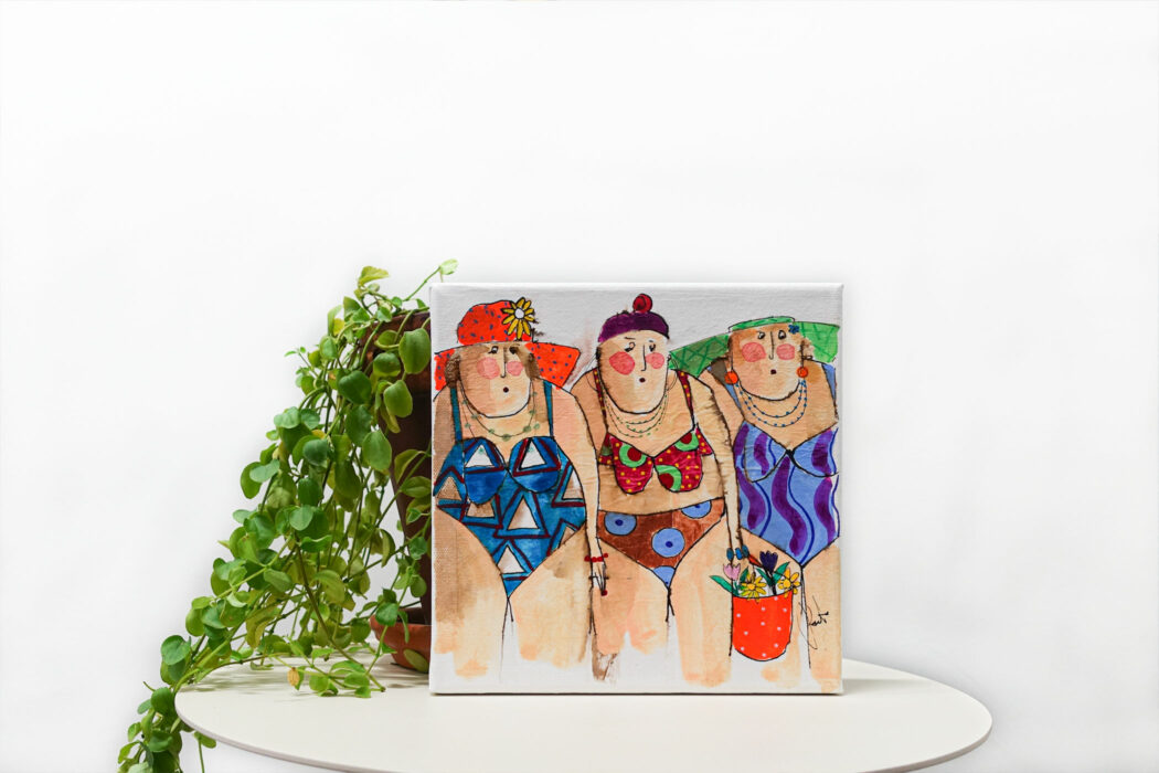 Roseline Huguette Suzon - Bathers - cécile colombo - peinture - mise en situation