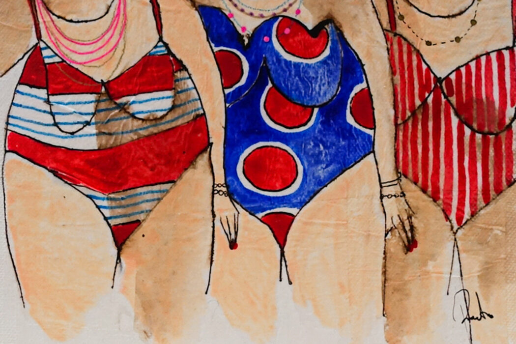 Suzon Louise Joelle - Bathers - cécile colombo - peinture - détail