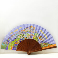 Éventail Collector violet - Collector fan purple - Clotilde Philipon - détail