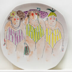 Plat Baigneuses 2 - Bathers Women - Dish Ceramic 2 - Cécile Colombo - céramique - zoom