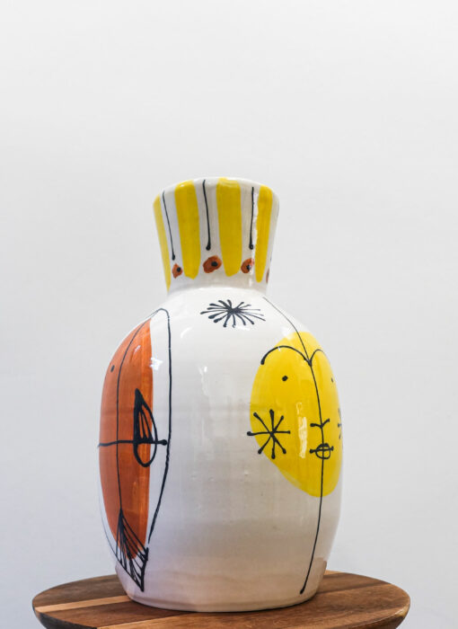 Vase visage (1), Maison Bonjour, Linda Fina, céramiste contemporain, côté