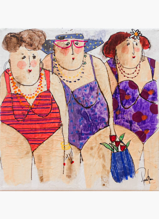 Nathalie Laurie Suzie - bathers - Colombo - Peinture - détouré