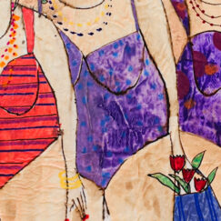 Nathalie Laurie Suzie - bathers - Colombo - Peinture - détail