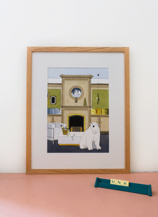 L'ours polaire & la table de glace Damien Nicolas Roux en situation