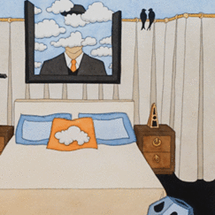 L'homme-nuage de René Magritte & la chambre des rêves damien Nicolas roux détail
