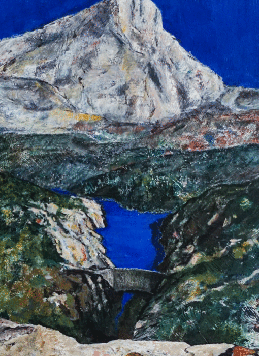 Le barrage Zola et la montagne Sainte-Victoire, Clotilde Philipon, détail